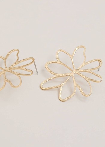 Phase Eight Gold Open Flower Stud Jewellery Gold Canada | CTYNFX-134